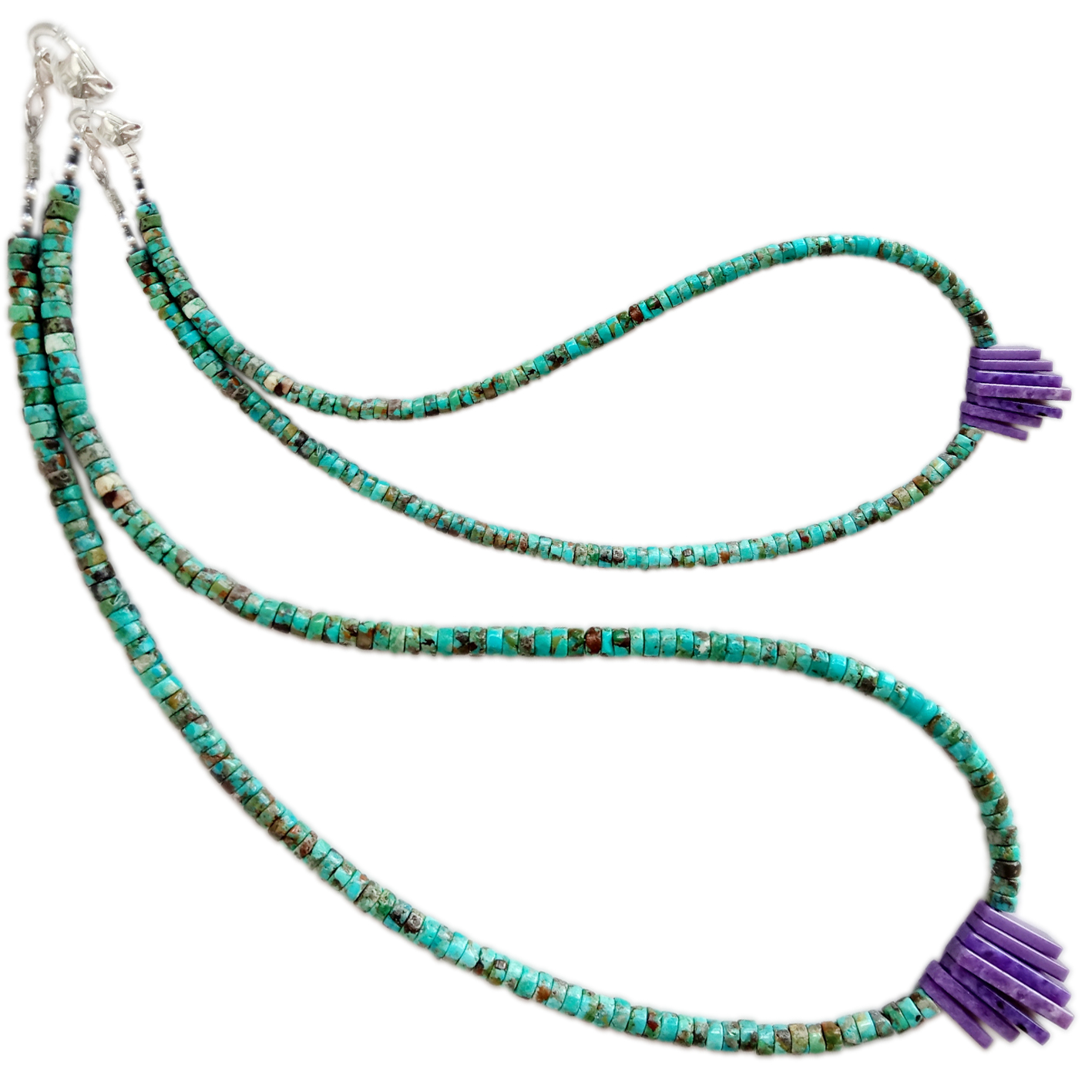 5mm Natural turquoise mikanda yokhala ndi mkanda wa Charoite wopangidwa ndi manja Mphatso Zapadera Za Azimayi 10