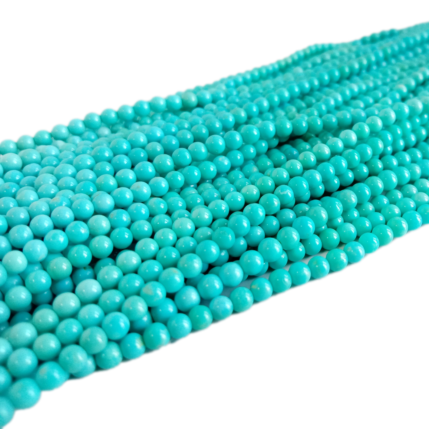 3mm Natural turquoise Blue Round mikanda 16 Mikanda yosalala yopangira zodzikongoletsera Mphatso ya Tchuthi ya Zodzikongoletsera 9