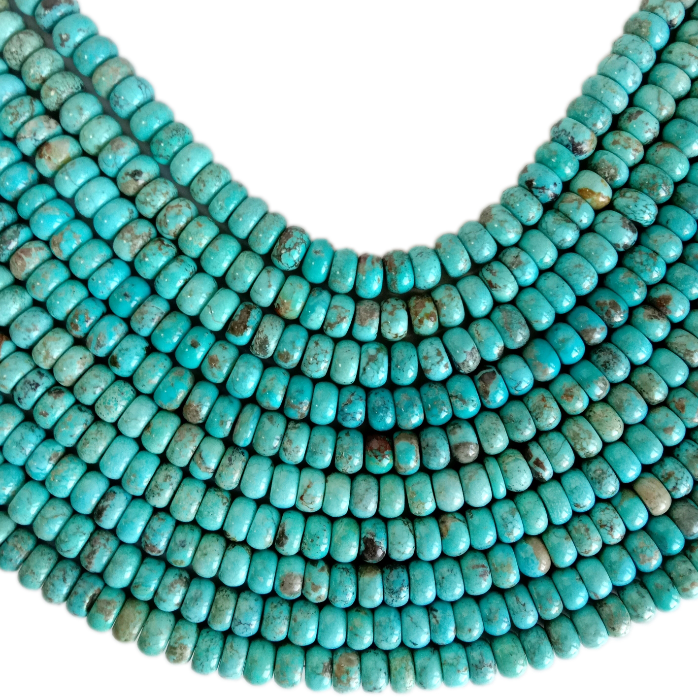 Grìogagan cruinn turquoise nàdarrach 8mm turquoise gorm cruinn grìogagan fuasgailte airson seudan bracelet seudair a’ dèanamh DIY 17