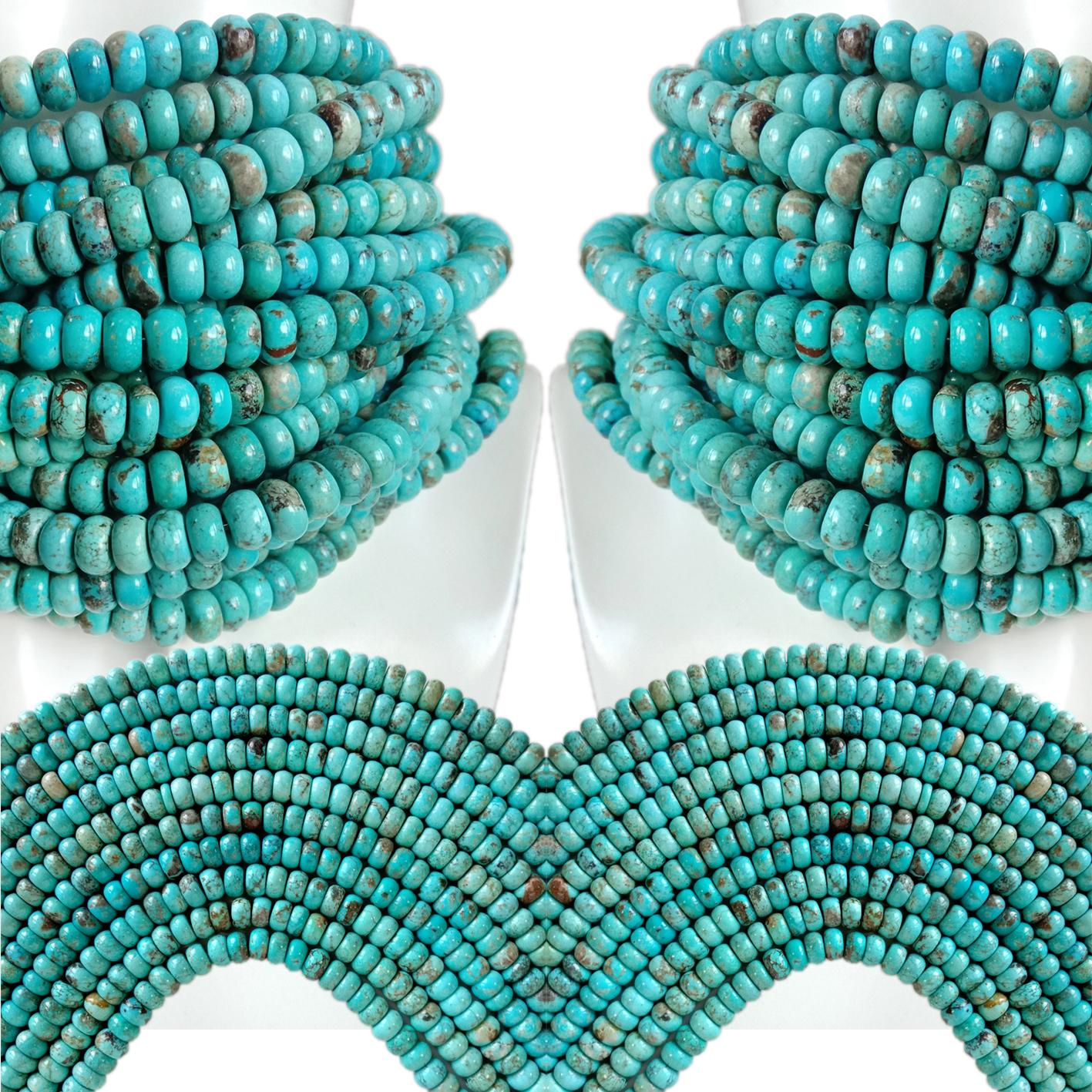 Grìogagan cruinn turquoise nàdarrach 8mm turquoise gorm cruinn grìogagan fuasgailte airson seudan bracelet seudair a’ dèanamh DIY 15