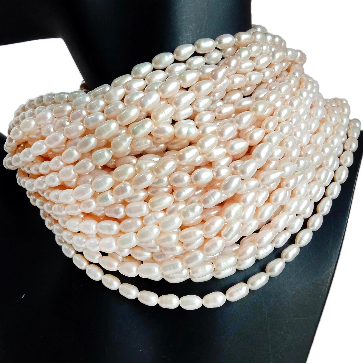 Manik licin mutiara emas mawar Untuk Kalung Gelang Pembuatan Barang Kemas DIY dan Hadiah Pembantu Rumah Kehormatan Reka Bentuk Manik 1