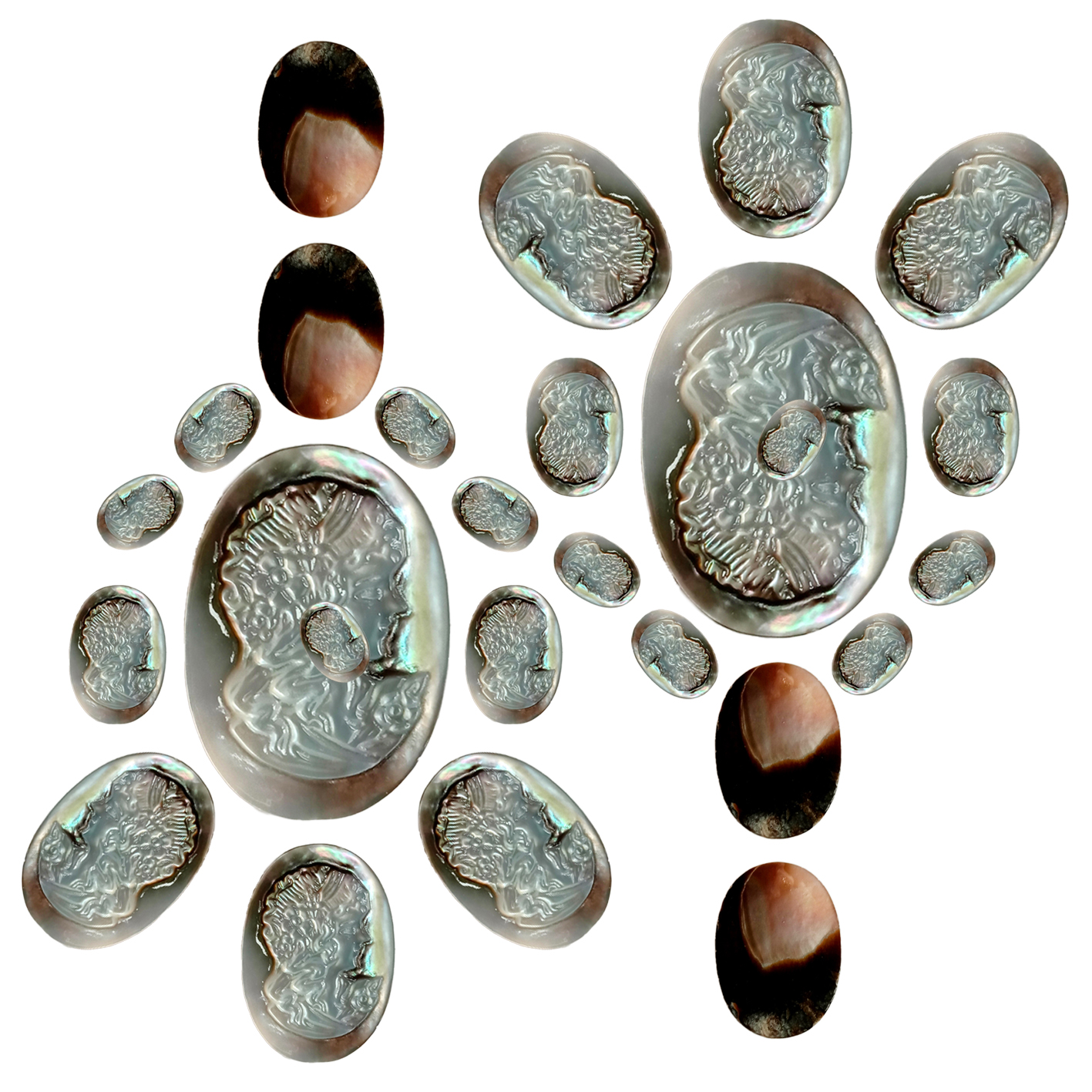 អង្កាំរលុងរាងពងក្រពើ 17mm * 24mm សម្រាប់ការរចនាម៉ូដគ្រឿងអលង្ការ 11