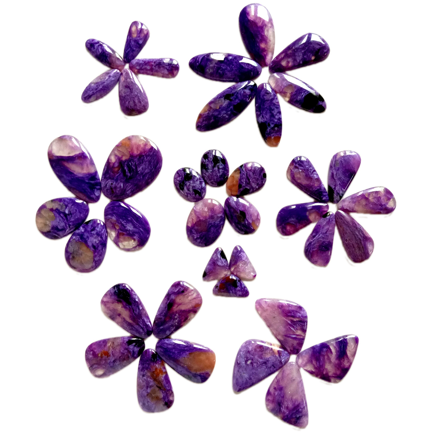 Super quality purple charoite Gemstone Don Yin Mata Kayan AdoFashion Adon Kayan Adon mata 17