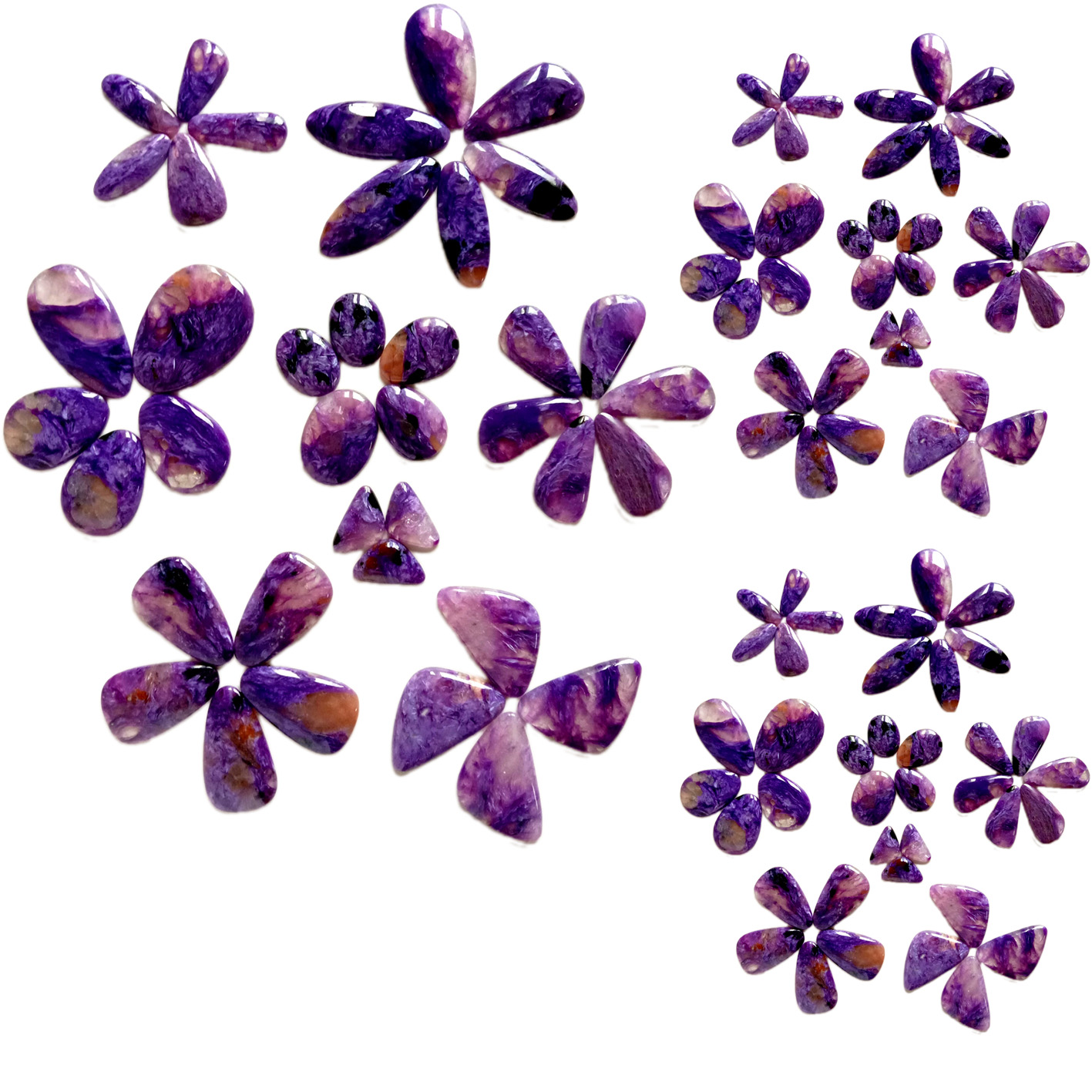 Super quality purple charoite Gemstone Don Yin Mata Kayan AdoFashion Adon Kayan Adon mata 11