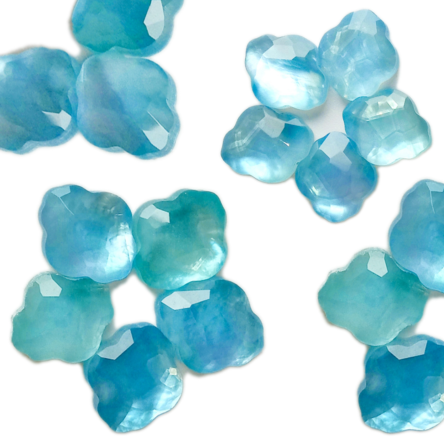 ត្បូងគ្រីស្តាល់ពណ៌ខៀវទឹកកក Cabochon Loose Beads Healing Stone គ្រីស្តាល់ពណ៌ខៀវស្រាល លក់ដុំគ្រីស្តាល់លក់ដុំ 13