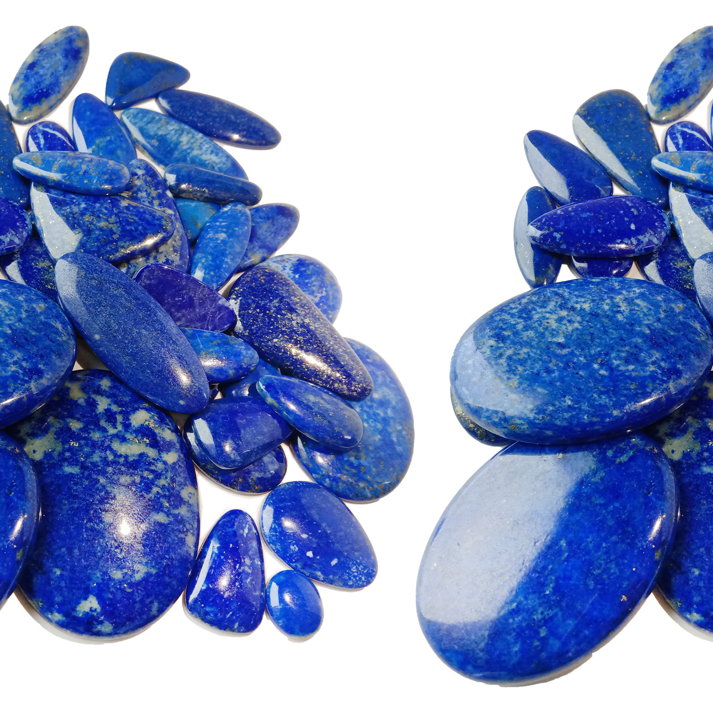لاپیس لازولی فلیٹ فری شکل کابوچن موتیوں کا سائز 10 ملی میٹر-20 ملی میٹر افغانستان ٹمبلڈ لاپیس ہیلنگ کرسٹل اور پتھر 15