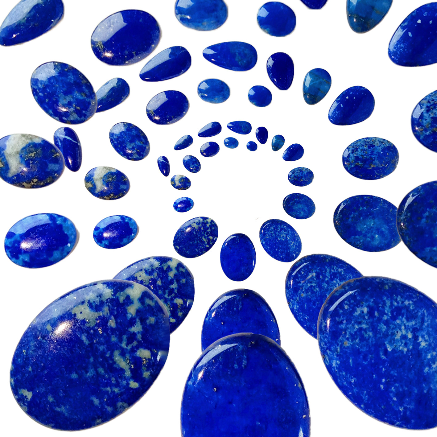 لاپیس لازولی فلیٹ فری شکل کابوچن موتیوں کا سائز 10 ملی میٹر-20 ملی میٹر افغانستان ٹمبلڈ لاپیس ہیلنگ کرسٹل اور پتھر 13