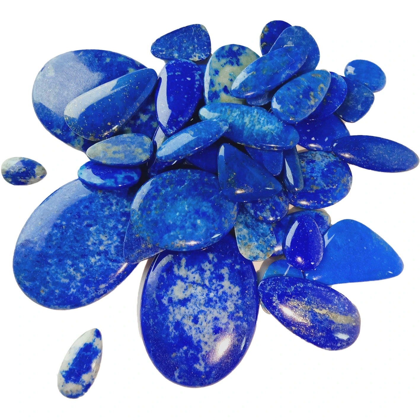 Lapis Lazuli flat udi efu Cabochon Beads Size 10mm-20mmAfghanistan Tumbled Lapis Healing Crystals and stones 1