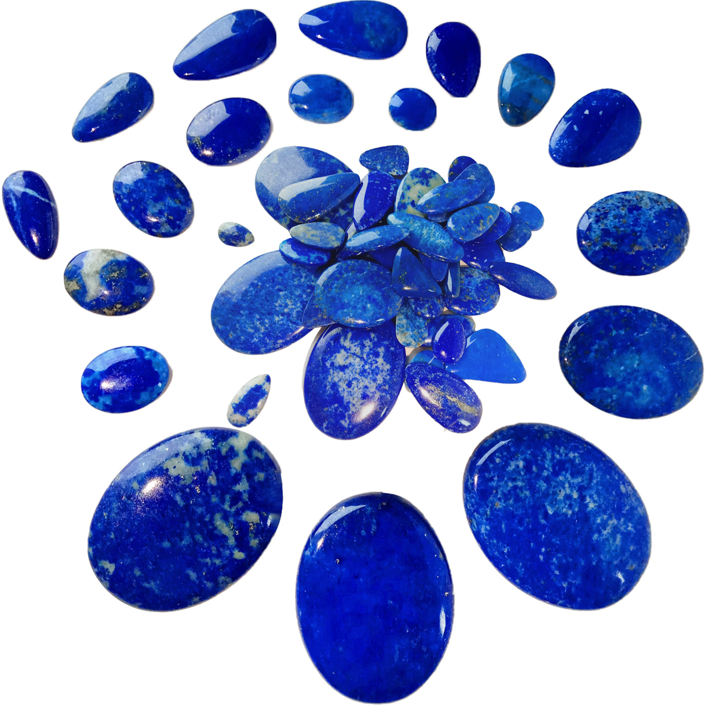 لاپیس لازولی فلیٹ فری شکل کابوچن موتیوں کا سائز 10 ملی میٹر-20 ملی میٹر افغانستان ٹمبلڈ لاپیس ہیلنگ کرسٹل اور پتھر 9