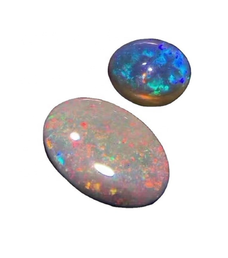 Ethiopian Opal oval cabochon/Australian Black opal 1