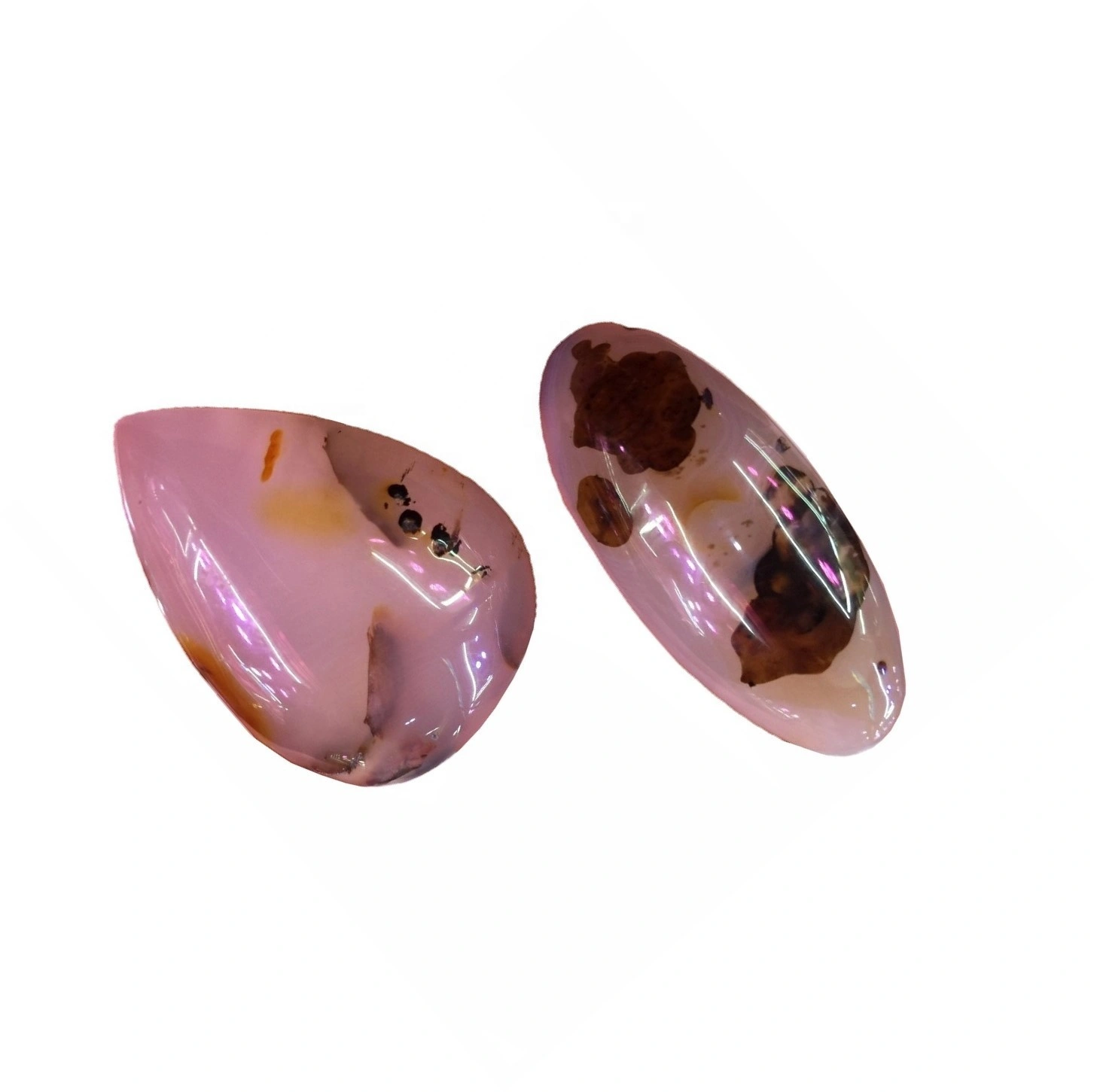 100% Botswana Agate Pear Pear Bentuk Cabochon Loose Gemsstone 1