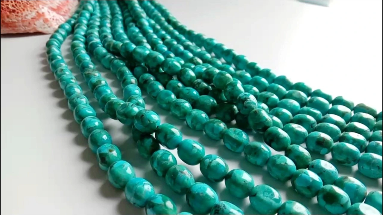 Howlite Turquoise Gamelan Tumble Beads 16Inches rega Grosir 1