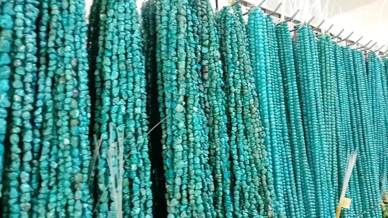 Turquoise Gemstone Beads blue Gemstone Loose Beads 16 Inches Strand 1