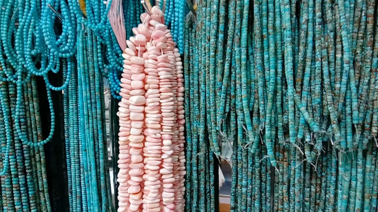 Tiny Pink Drilled Snail Shells making necklace 1