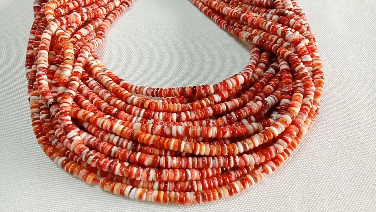 16 strand of SPINY OYSTER Rondelle Beads 3x4mm 1