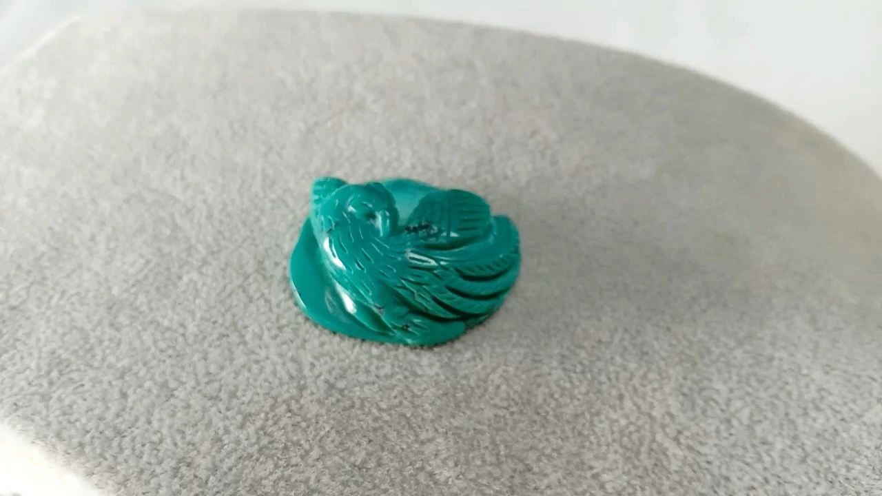 BLUE TURQUOISE Carving Gemstone Beads Synthetic Gemstone Oval Shape Hand Carved 1
