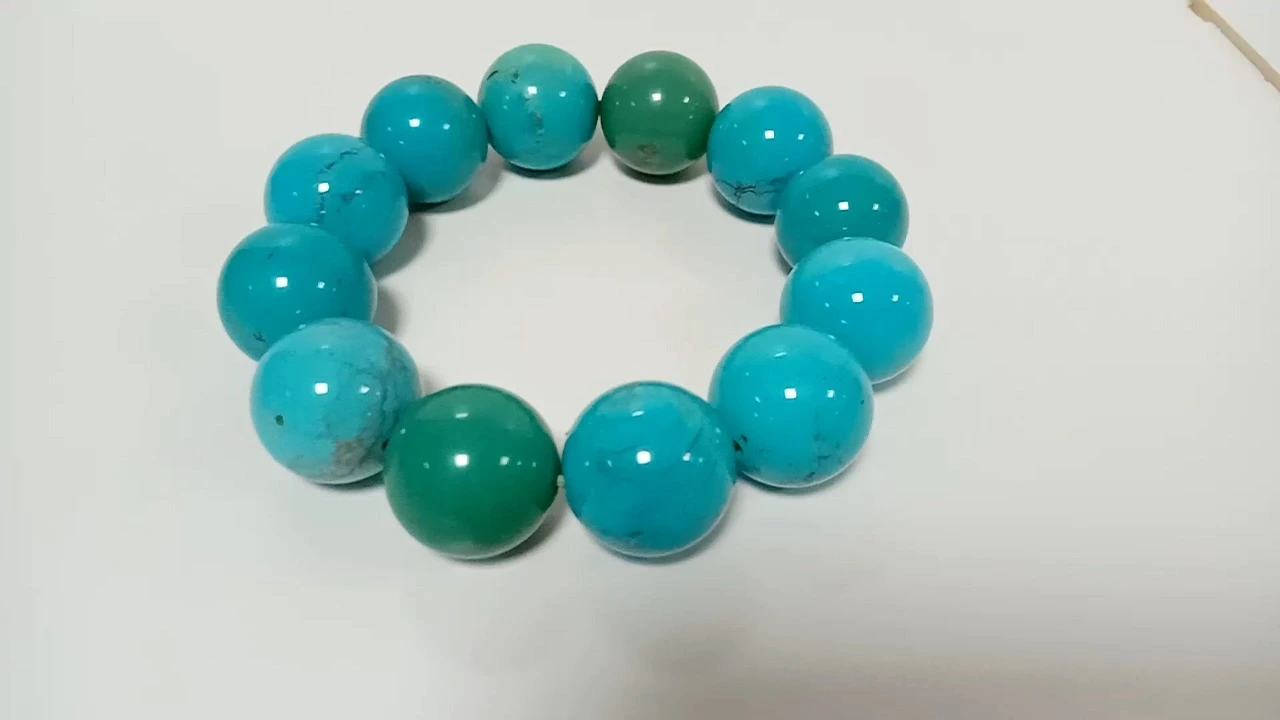 Turquoise Gemstone Beads blue 20mm round 1