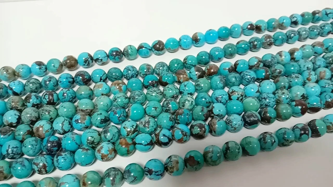Natural turquoise size 10mm bule color 16 inch 1