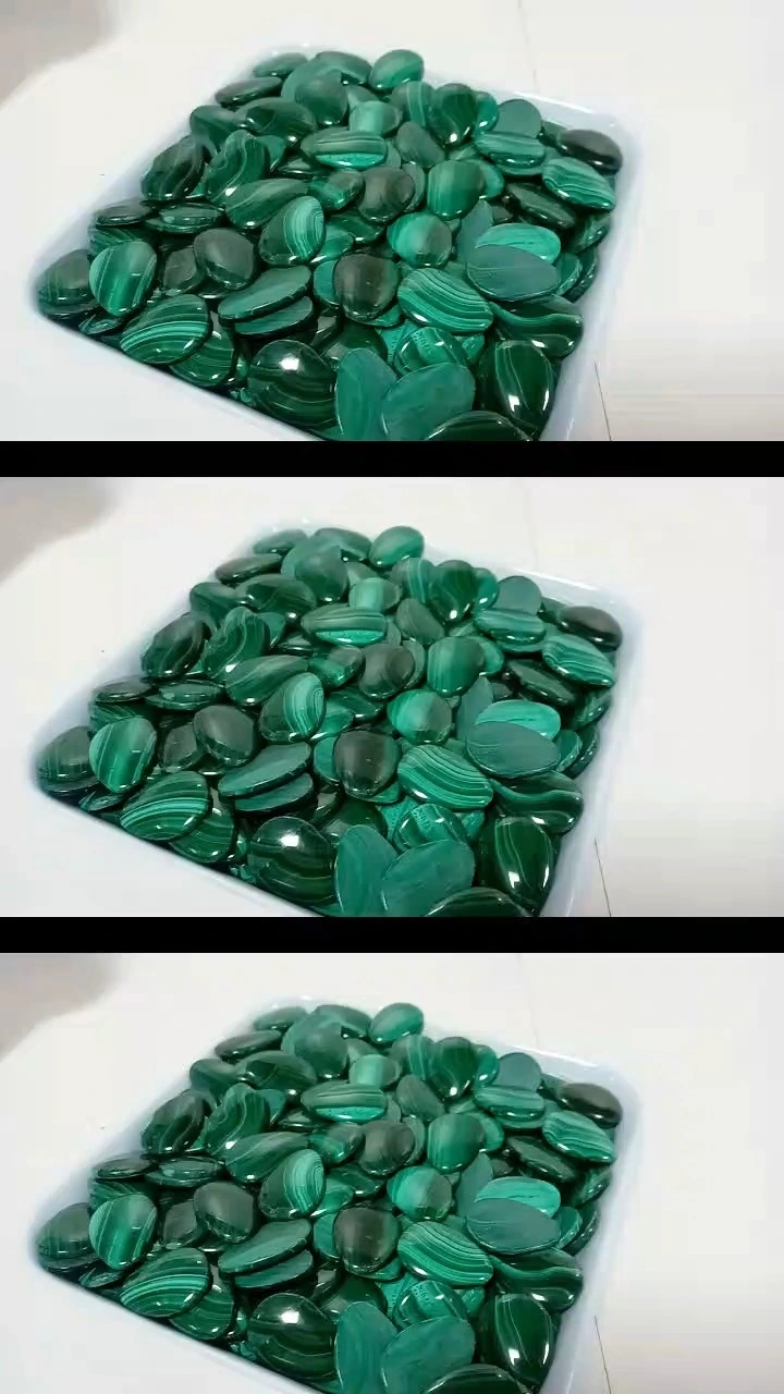 Natural malachite Loose Gemstone Malachite Cabochon Pear Shape Jewelry Making Cabs 1