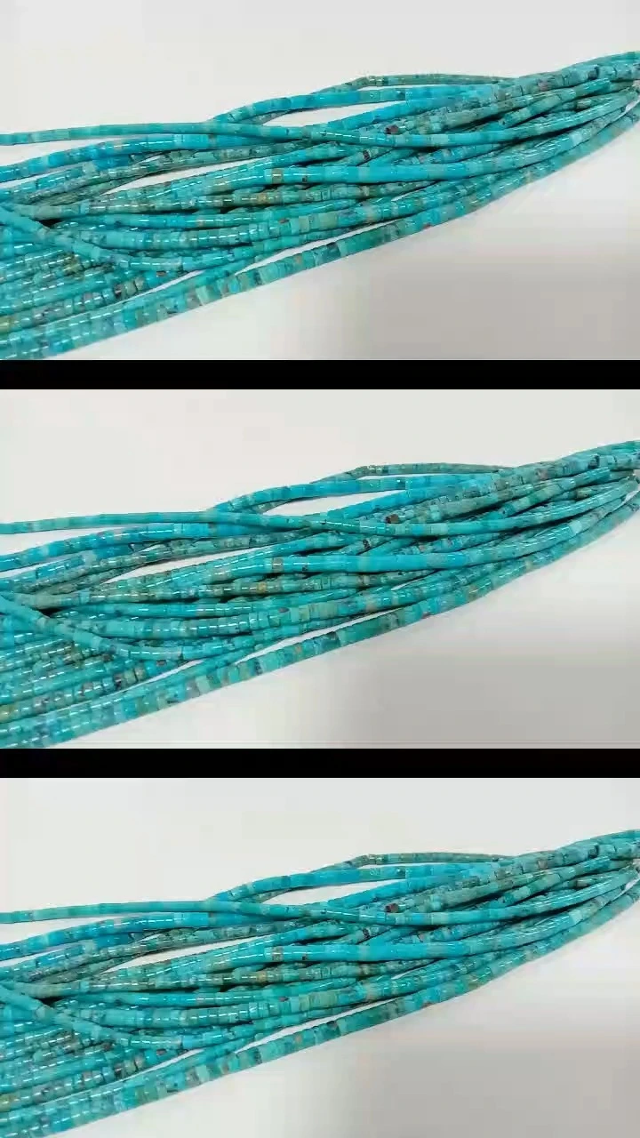 Osunwon 3mm 4mm Turquoise Heishi Beads 16inch Fun Ipese Ohun-ọṣọ 1