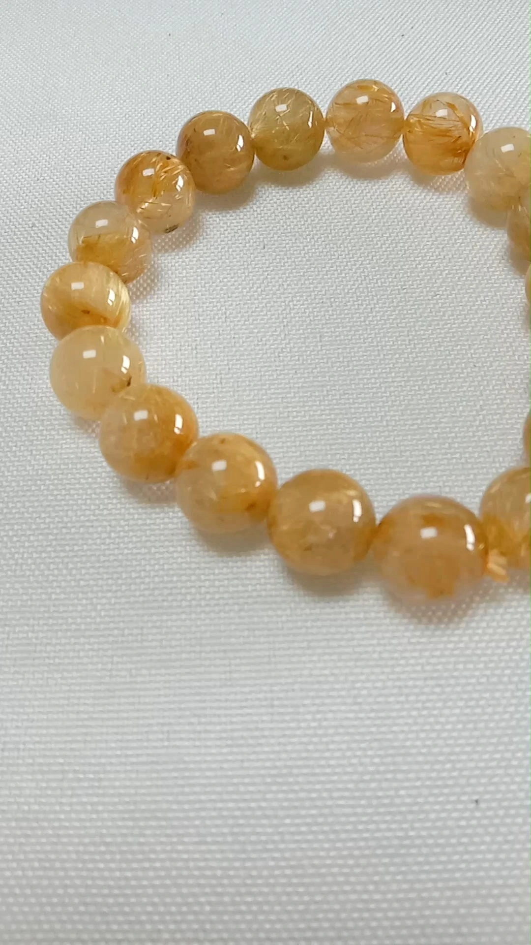 ត្បូងថ្មមាសធម្មជាតិ Rutilated Quartz ធ្វើគ្រឿងអលង្ការ 1