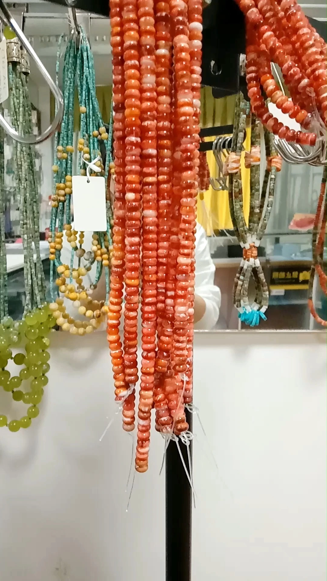 Large Genuine Graduated red Spiny Oyster Bead Necklace 1