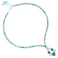Pink Princess Spiny Oyster With Pretty Natural Turquoise Smooth Beads Handmade Necklace Beautiful Jewelry 1