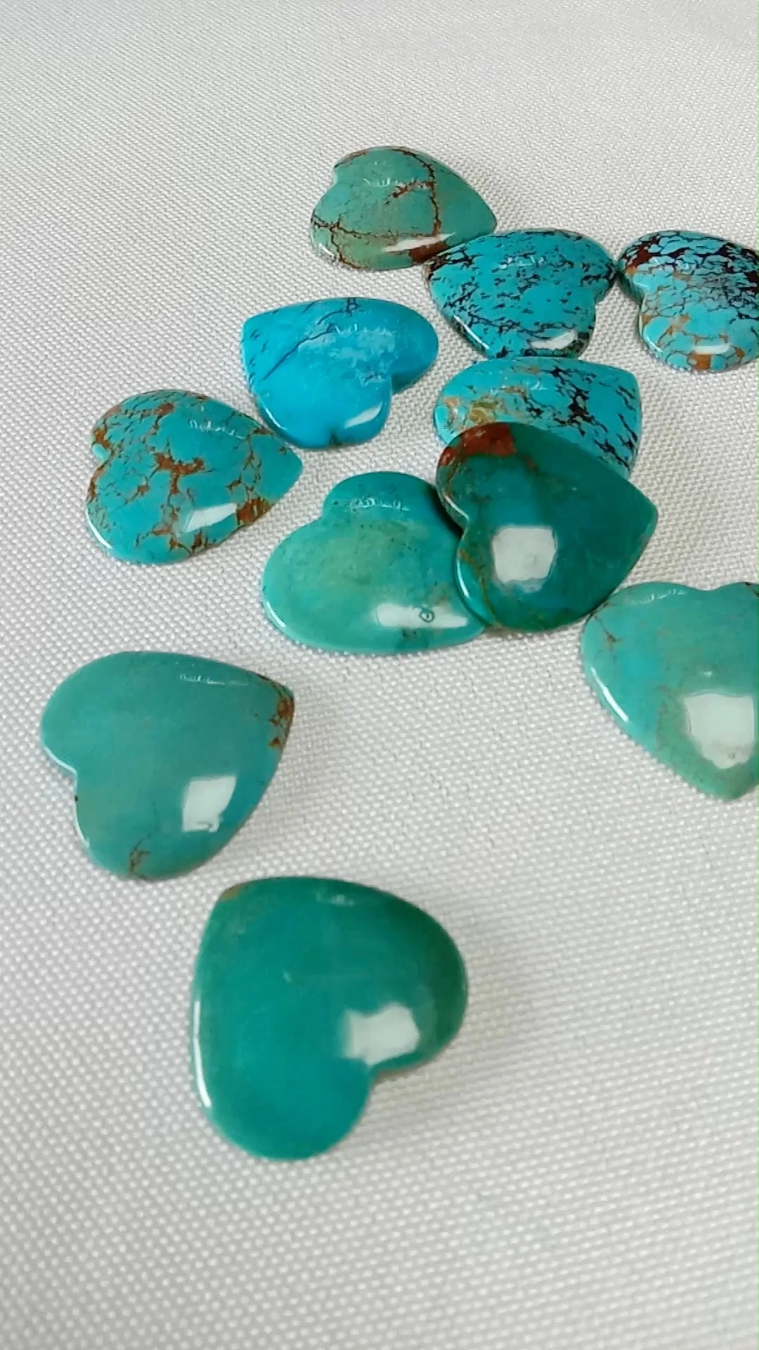Turquoise stone Love cabochon រលុង មានគ្រប់ទំហំ 1