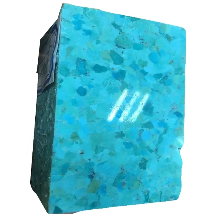 100% Genuine Natural Turquoise Block - Entlooss d'Magie vun authenteschen Turquoise 1