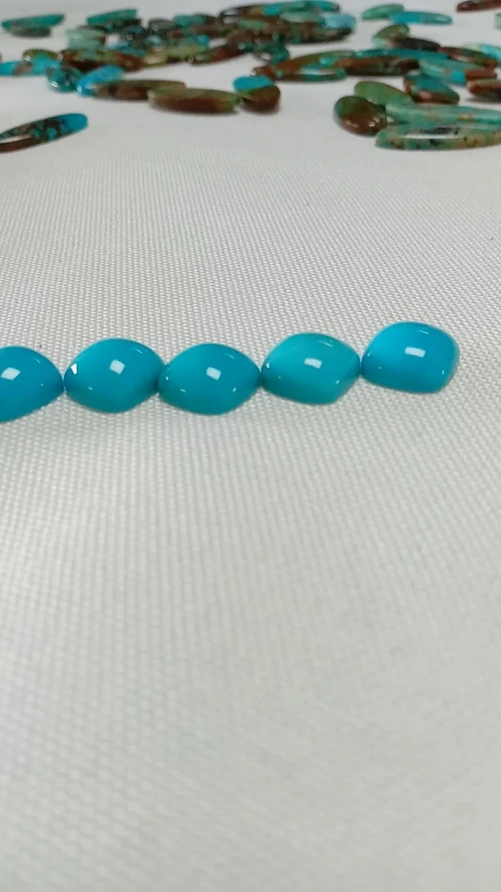 10mm Natural Turquoise Smooth Square Gemstone loose Turquoise Square cabochon 1
