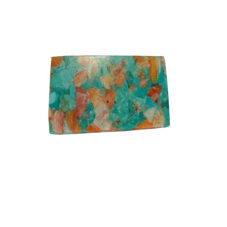 Ilitye leGemstone elixinisiweyo leTurquoise iMojave Copper Turquoise Isiqhagamshelo seGolide esiXhotyelwe ngoMbane 1