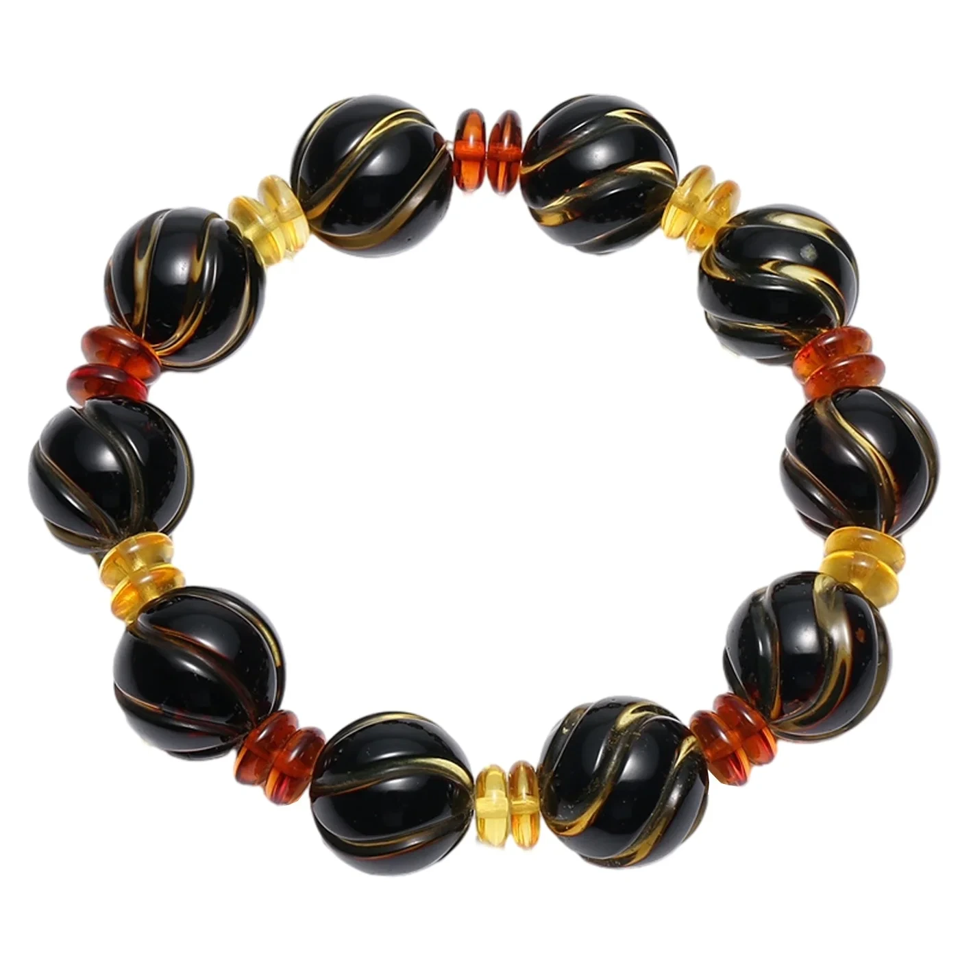 Natural Baltic Sea No Optimized Amber Twisting Bracelet Amber Beads About 15 Mm Healing Bead Bracelet 1