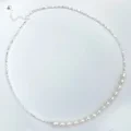 S925 Sterling Silver Dainty Necklace Pearl Pendant For Women Girl Jewelry 1