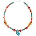Beautiful Natural Turquoise Smooth Beads With Red And Orange Spiny Oyster Beads With Irregular Amber Unique Gifts For Women 1
