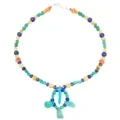 Free-shape Natural Turquoise And Orange Spiny Oyster Amber Smooth Beads Lapis Lazuli Faceted Garnet Vintage Jewelry For Women 1