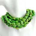 Natural Genuine Green Uniform Turquoise Pebble Nugget Chip Loose Gemstone Beads 1