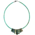 Amazing Turquoise Abalone Shell Turquoise ផលិតខ្សែកវែង 16 អ៊ីញ 1