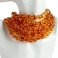 Alami Kualitas Tinggi Citrine Manik-manik Halus Dipoles Bulat 6mm Indah Batu Permata Manik-manik untuk Perhiasan Membuat 1