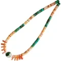 Turquoise Natural With Orange Spiny Oyster Beads Ghost Ghost Phantom Quartz Gem Pendant Gerdane Full Strand 16inch Gift For Women 1