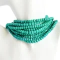 Natural Blue Turquoise Stone Bead Gorgeous Blue Turquoise Faceted Round Shape Gemstone Bead Full Strand 1