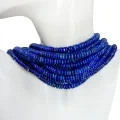 Faceted blár litur Lapis Lazuli Mazonite Rondelle Gemstone Strand Hálfeðalsteinn fyrir skartgripi DIY 1