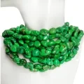 Natural Turquoise Genuine Pebble Nugget Irregular Green Color Turquoise Chunky Beads 1