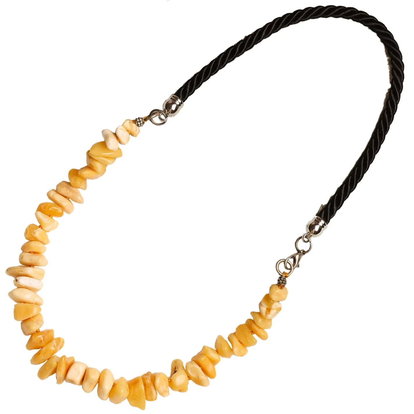 Ulwandle lweBaltic lweNdalo olungalungiswanga iintyatyambo eziMhlophe Ubusi weNecklace yeAmber yaMafama 1