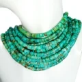 Polished Smooth Turquoise Genuine Tube Cylinder Heishi Rondelle 5mm Gemstone Beads 1