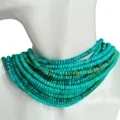 Kevirê Gemstoneyê Blue Turquoise Rondelle Loose Beads Dabînkirina Jewelry Gemstone-a Rastî 1