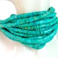 Natural Blue Turquoise Heishi Beads Cylinder Tube Beads Size 6mm Delicate Gemstone For Diy 1