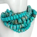 7mm-14mm Natural Turquoise Smooth Beads For Jewelry Making Fashion Design 1