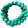Green Blue Vintage Chinese Hubei Spiderweb Turquoise Round Beads Beaded Bracelet For Men And Women Best Gift 1