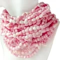 អង្កាំផ្កាឈូក Conch Shell Beads Queen Tube Nugget Beads Semi-precious Gemstone Beads សម្រាប់ធ្វើគ្រឿងអលង្ការ 1