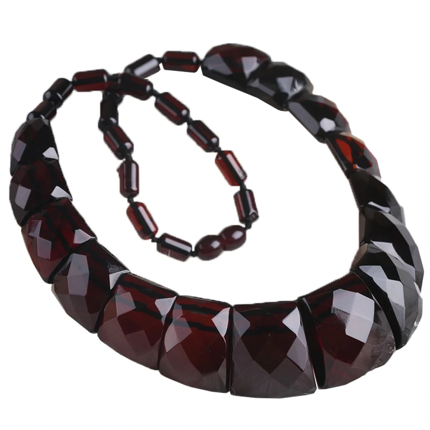 Ulwandle lweBaltic lweNdalo olungagqibelelanga oluSikwe phezu komphezulu weGazi leAmber yeNecklace eFaceted Beads Gemstone Choker 1